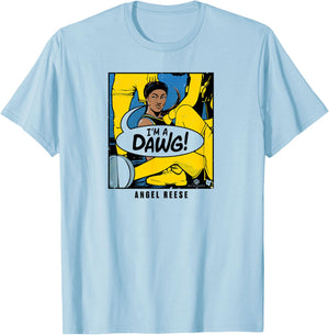 Angel Reese - I'm a Dawg - Chicago Basketball T-Shirt - T-Shirt | Light Blue