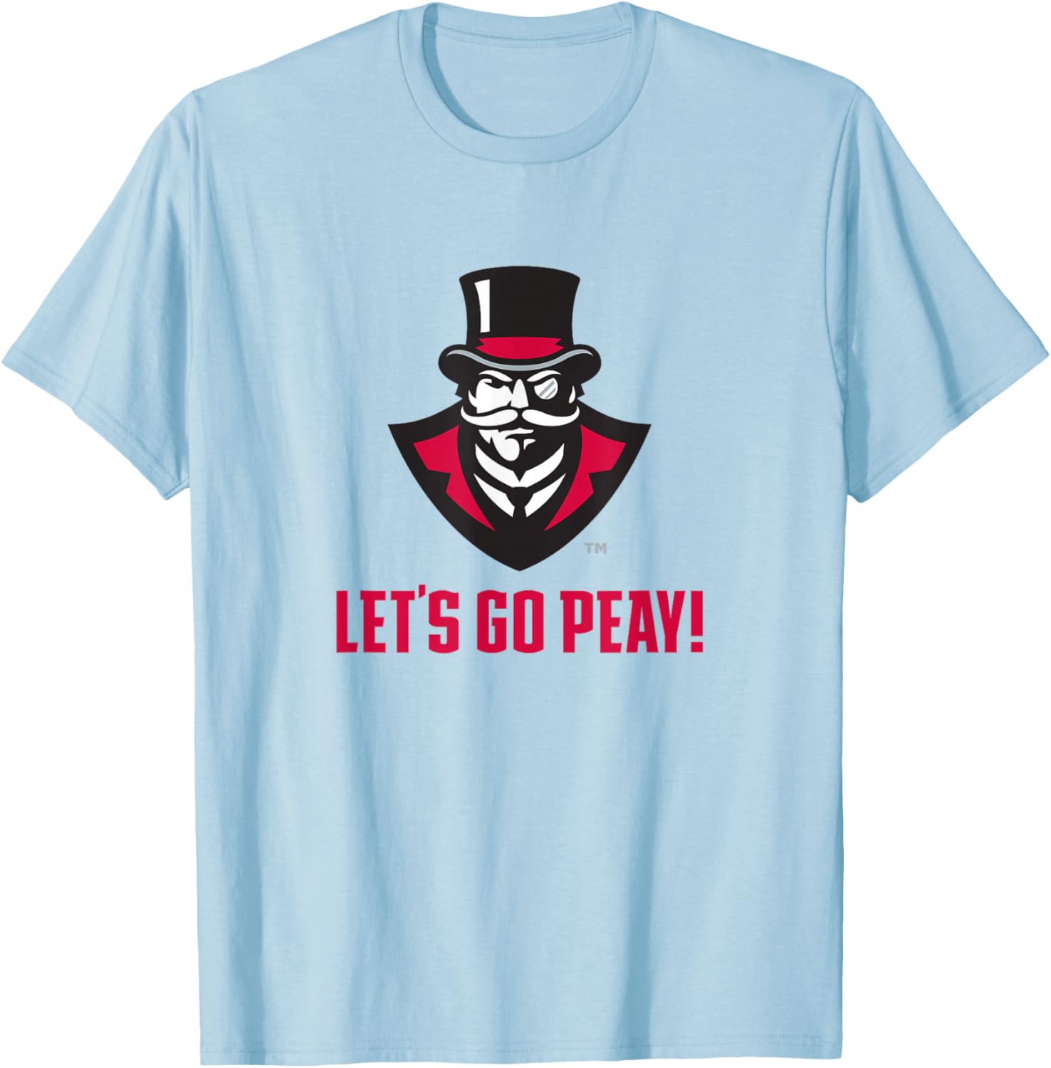 Austin Peay State University Governors Apparel Fans T-Shirt - T-Shirt | Light Blue
