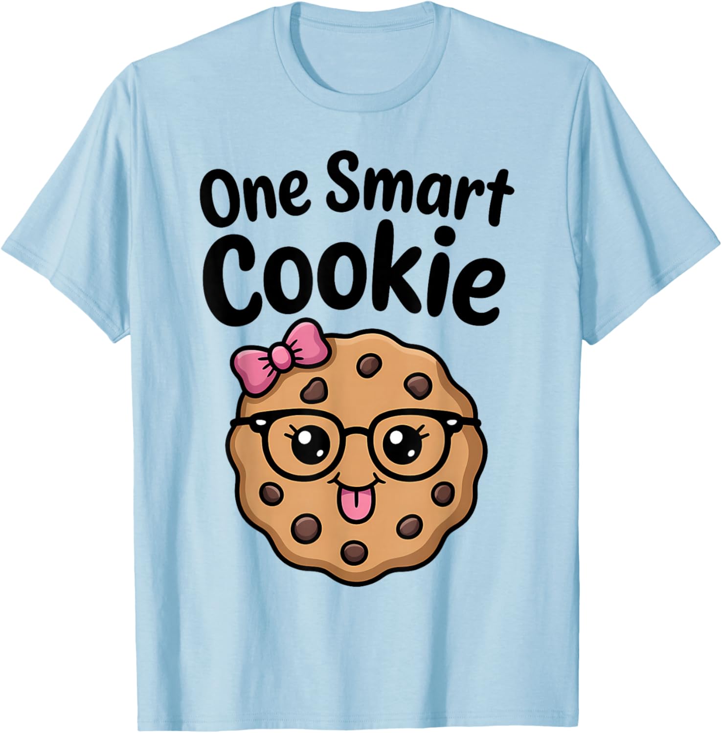 One Smart Cookie Funny Chocolate Chip Cookie T-Shirt - T-Shirt | Light Blue