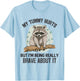 Raccoon Funny My Tummy Hurts Weird Meme Raccoon Humor T-Shirt - T-Shirt | Light Blue