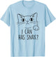 Funny Cat Lover Humor for Cat Mom I Can Has Snacks T-Shirt - T-Shirt | Light Blue