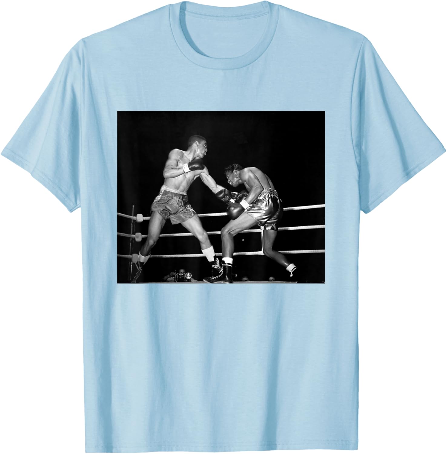 Boxing Sugar Ray Robinson V Randy Turpin Middleweight 1951 T-Shirt - T-Shirt | Light Blue