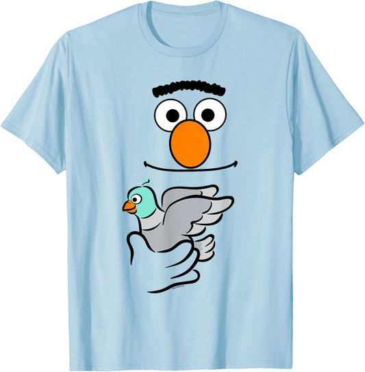 Sesame Street Bert Holding Pigeon Halloween Costume T-Shirt - T-Shirt | Light Blue