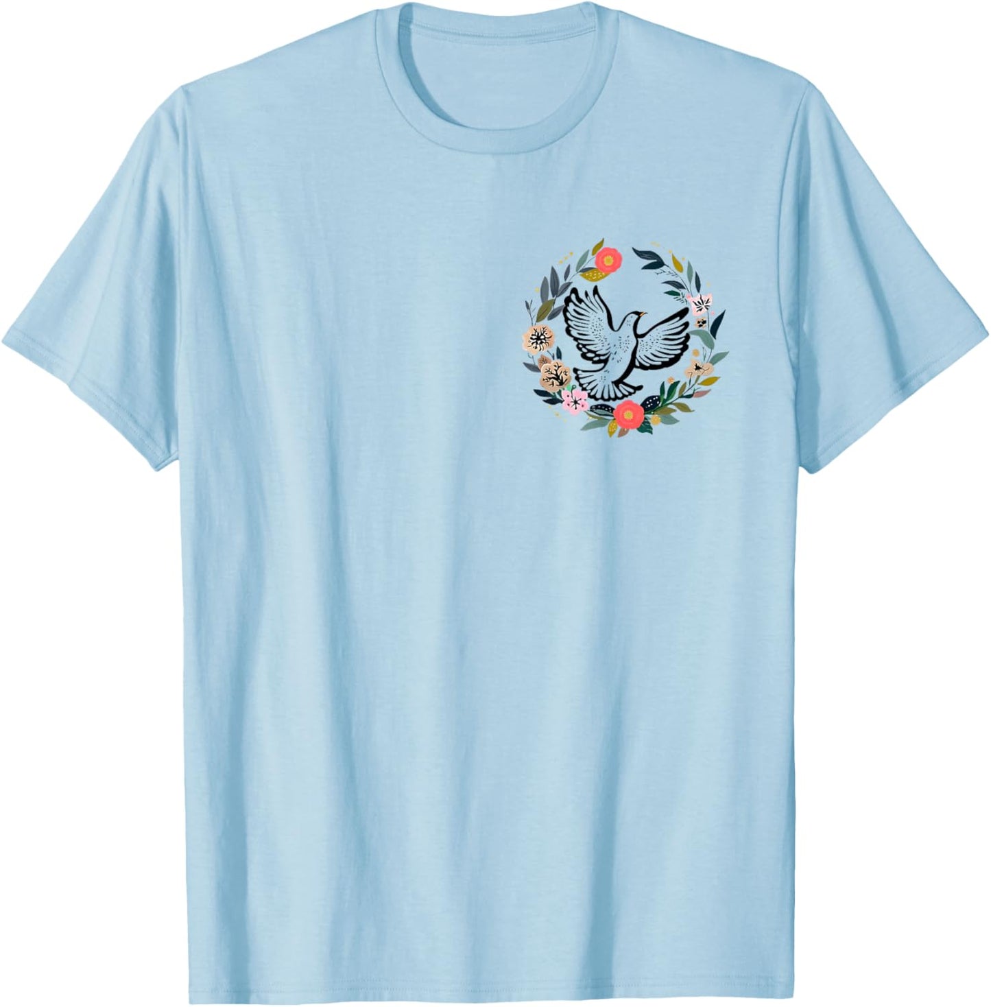 Romans 8:28 Christian Bible Verse Religious Faith Men Women T-Shirt - T-Shirt | Light Blue
