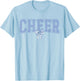 Cheer Mom Coquette Floral Toile Blue Bow Sport Cheerleader T-Shirt - T-Shirt | Light Blue