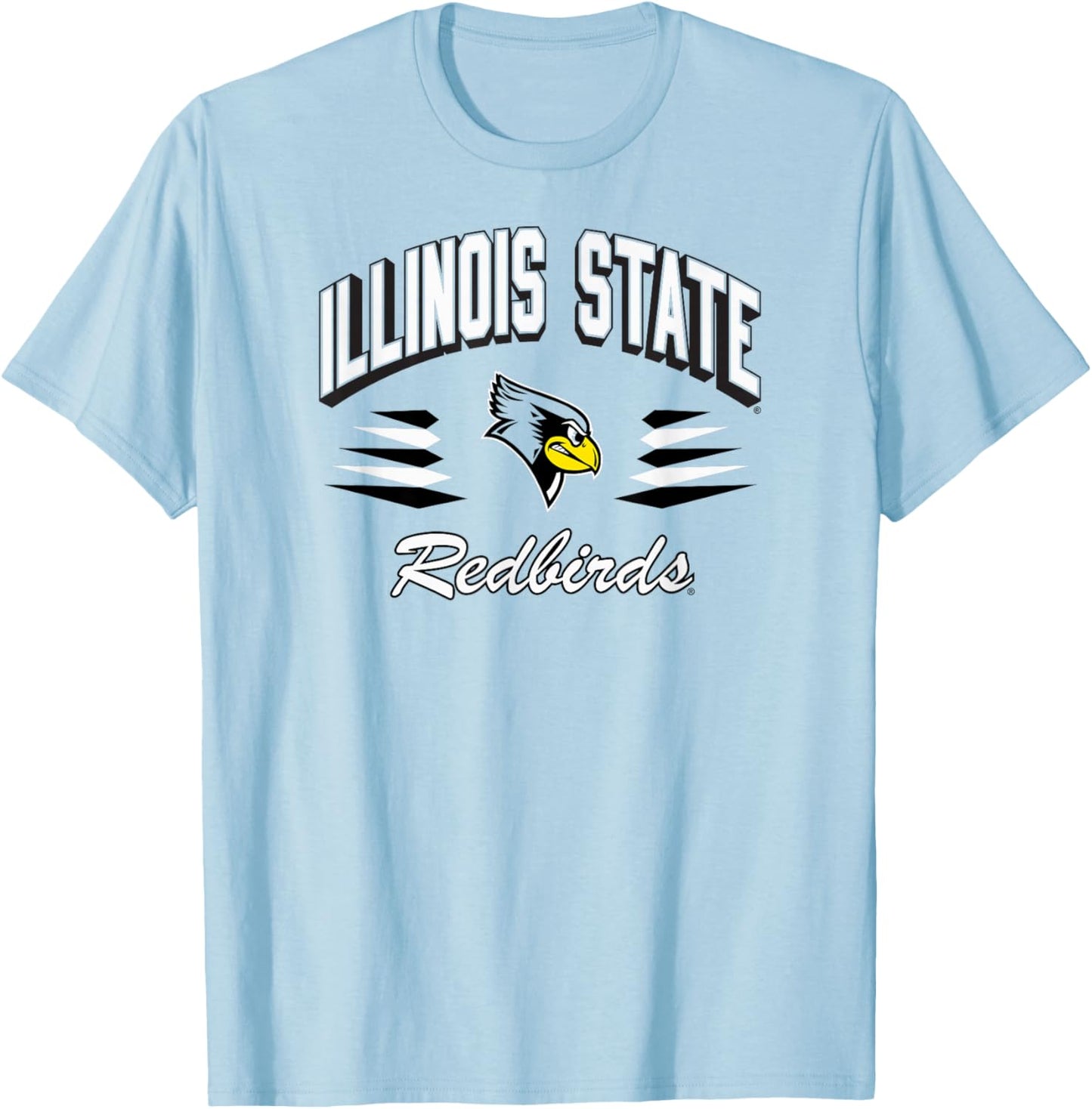 Illinois State Redbirds Retro Diamond Red T-Shirt - T-Shirt | Light Blue