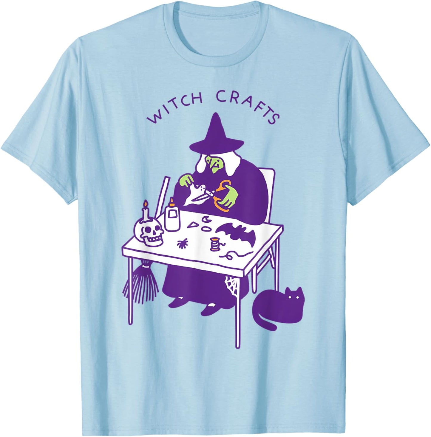 Witch Crafts Funny Halloween T-Shirt - T-Shirt | Light Blue
