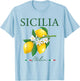 Sicilia Italia Italian Lemons Proud Sicilian Italy Lovers T-Shirt - T-Shirt | Light Blue