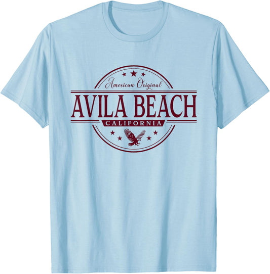 Avila Beach California - Avila Beach CA Label T-Shirt - T-Shirt | Light Blue