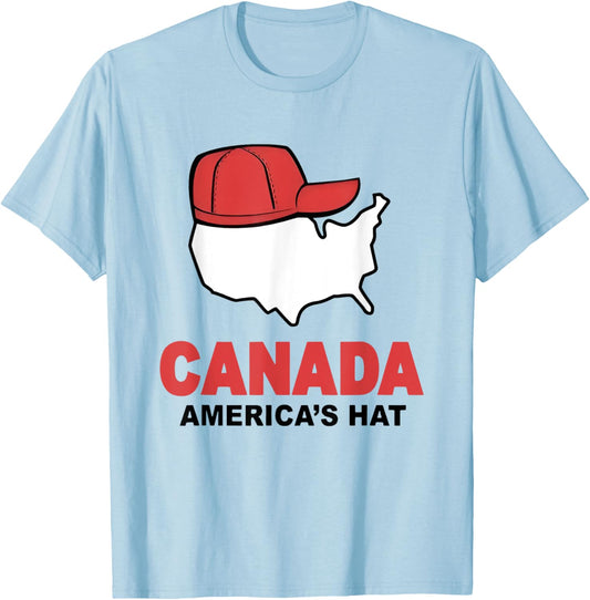 Canada America’s Hat Funny T-Shirt - T-Shirt | Light Blue