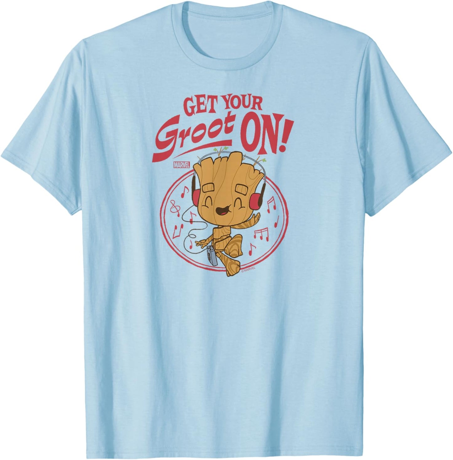 Guardians Of The Galaxy - Get Your Groot On Baby Groot T-Shirt - T-Shirt | Light Blue