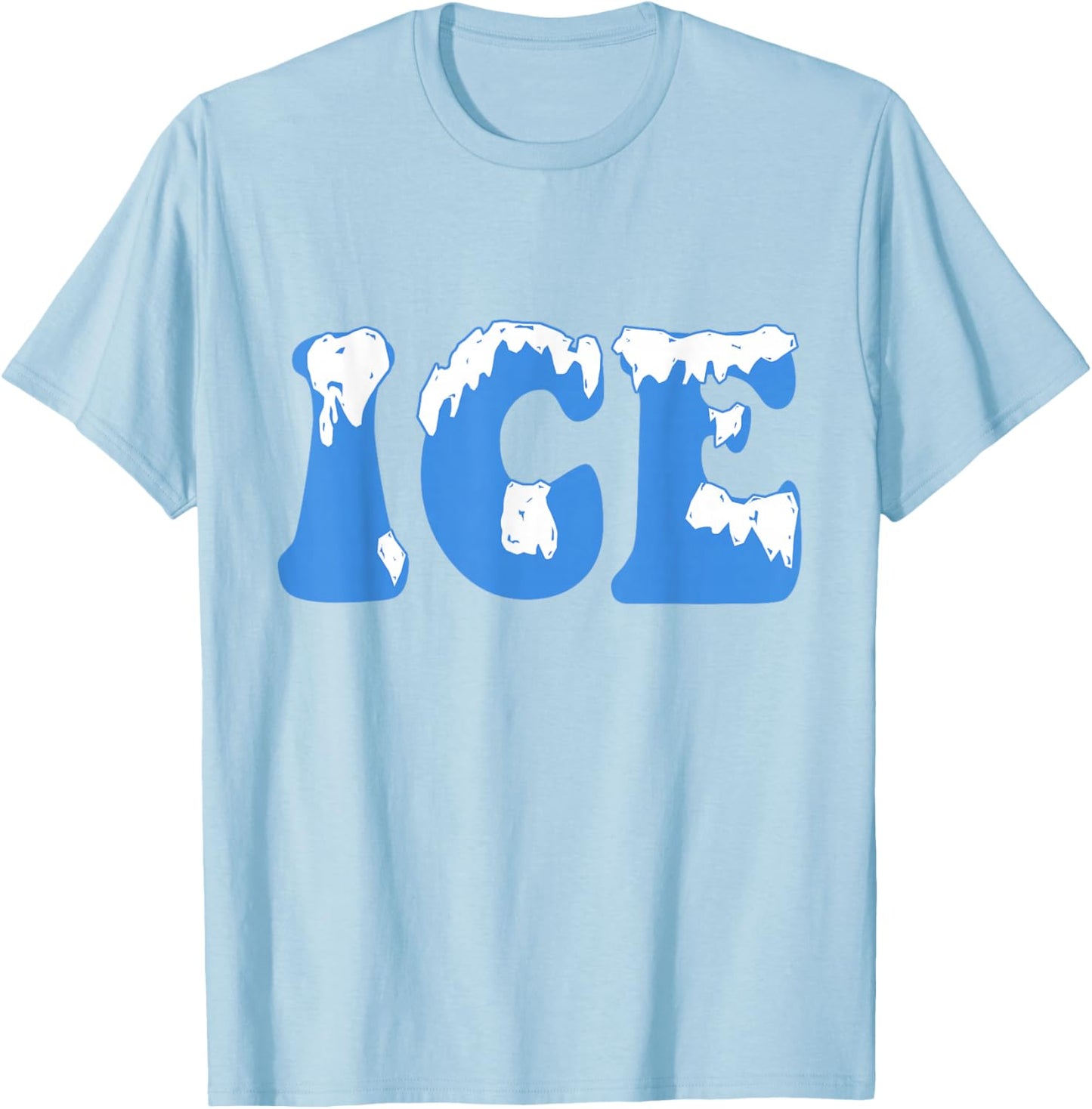 Ice Ice Baby Family Funny Halloween Costume Couples 2025 T-Shirt - T-Shirt | Light Blue
