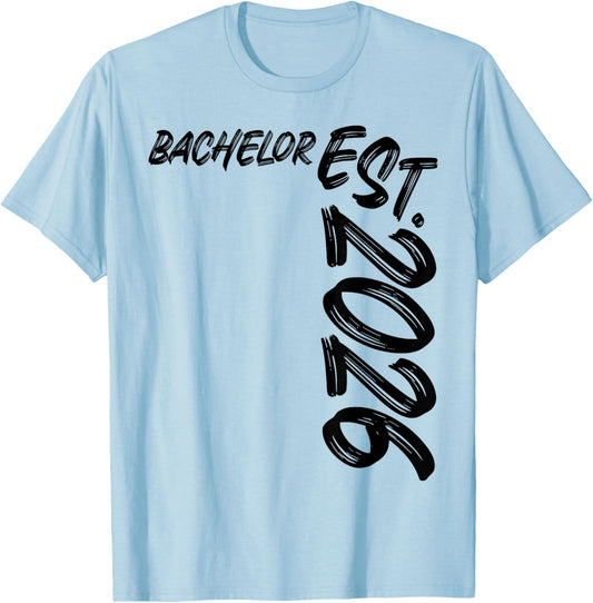 Bachelor Est. 2026 Graduation Study Exam Passed T-Shirt - T-Shirt | Light Blue