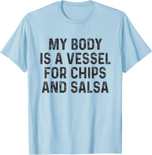 Funny Chips and Salsa Lover T-Shirt - T-Shirt | Light Blue
