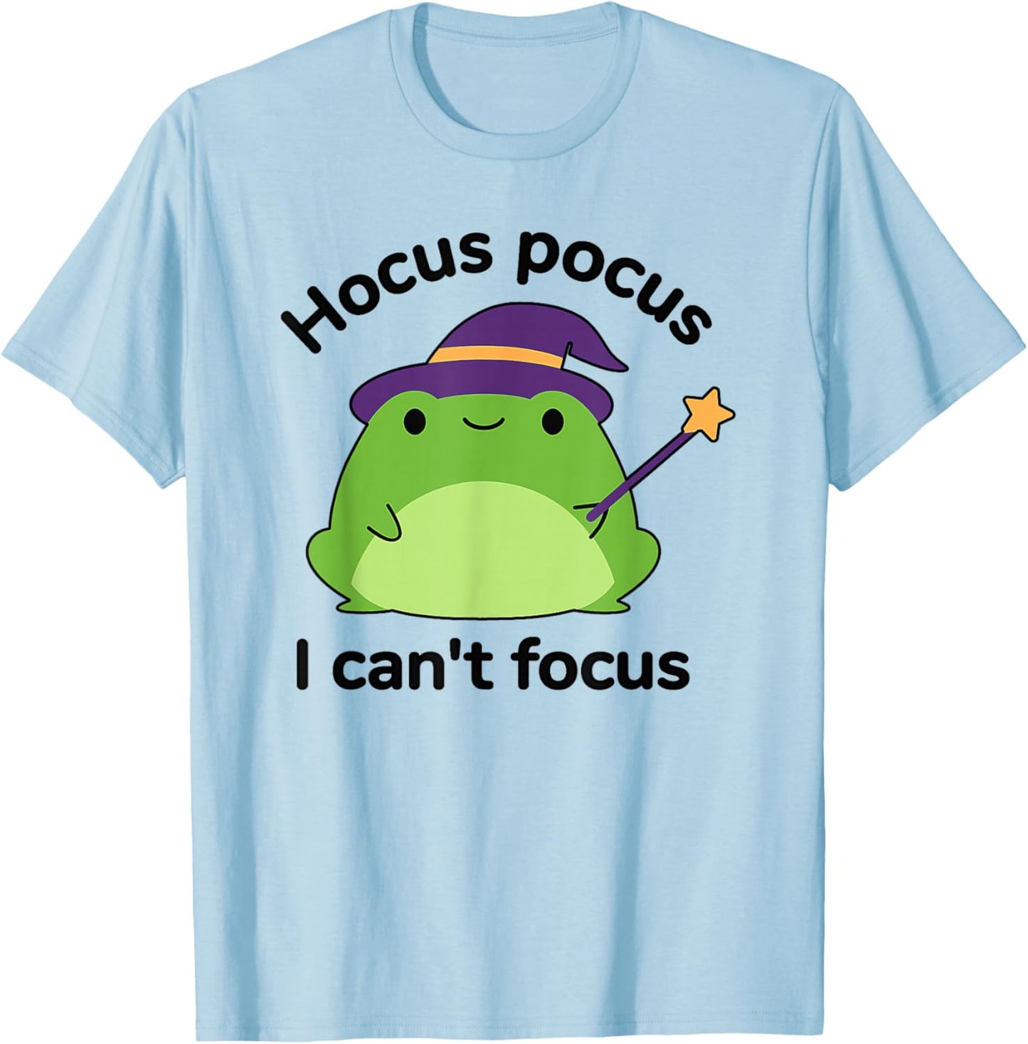 Humour ADHD Hyperactivity Disorder Hocus Pocus I Cant Focus T-Shirt - T-Shirt | Light Blue