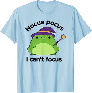 Humour ADHD Hyperactivity Disorder Hocus Pocus I Cant Focus T-Shirt - T-Shirt | Light Blue