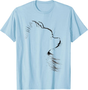 Retro Pomeranian Silhouette T-Shirt - T-Shirt | Light Blue