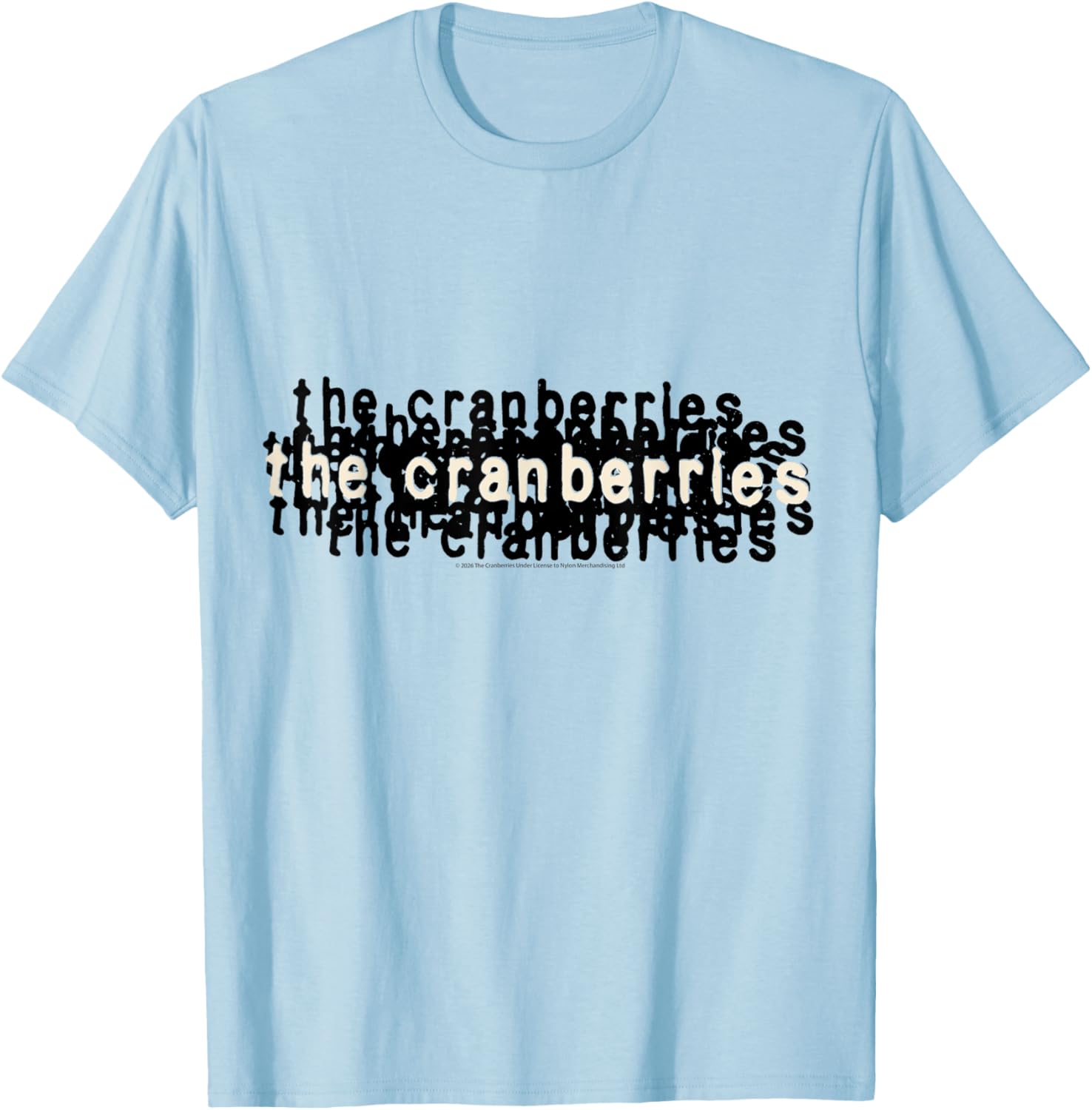 Official Cranberries Logos Rock Alternative Band Vintage T-Shirt - T-Shirt | Light Blue