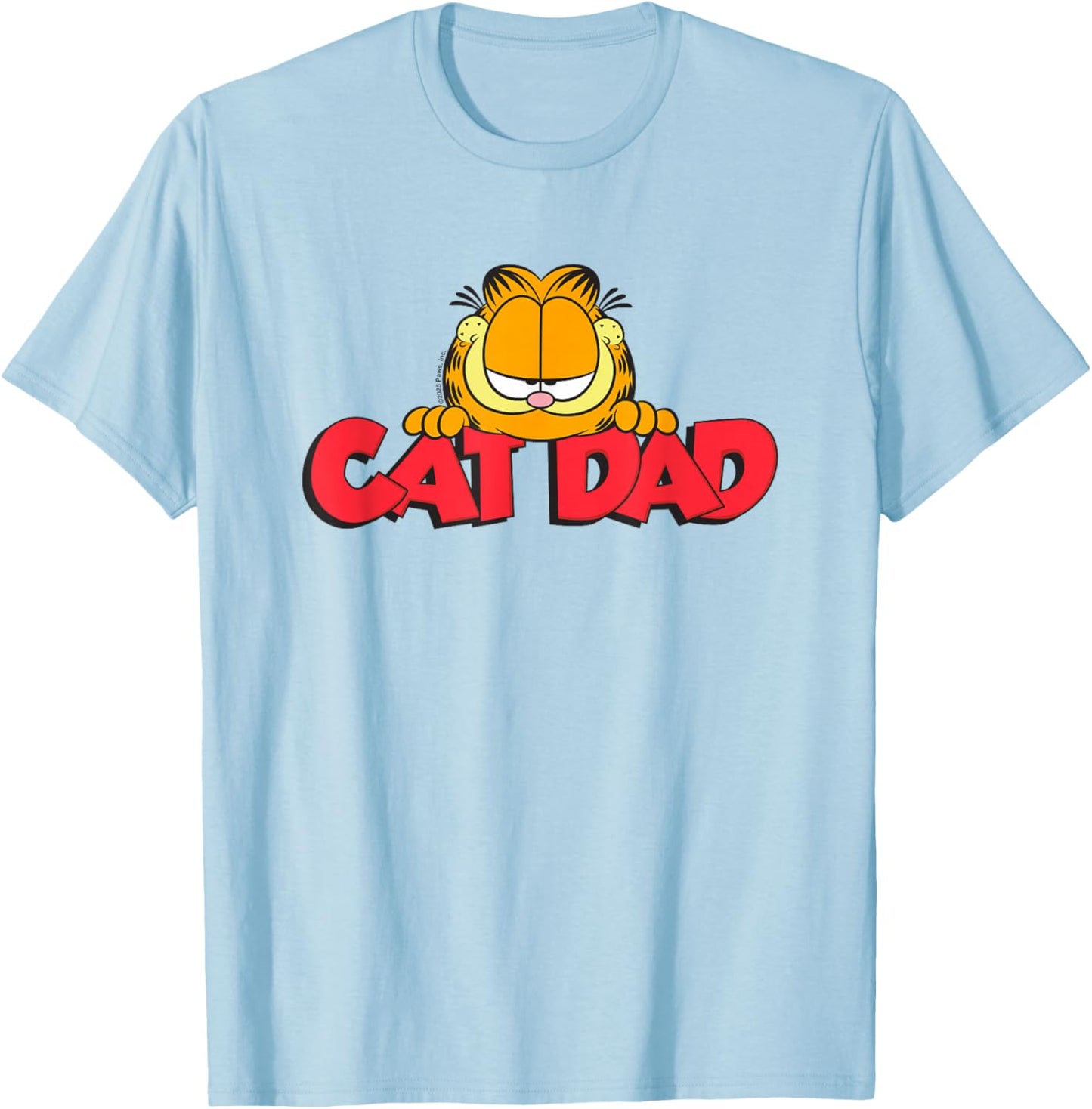 Garfield Cat Dad Father's Day T-Shirt - T-Shirt | Light Blue