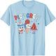 Retro PICU Nurse 4th Of July Popsicle American PICU Squad T-Shirt - T-Shirt | Light Blue