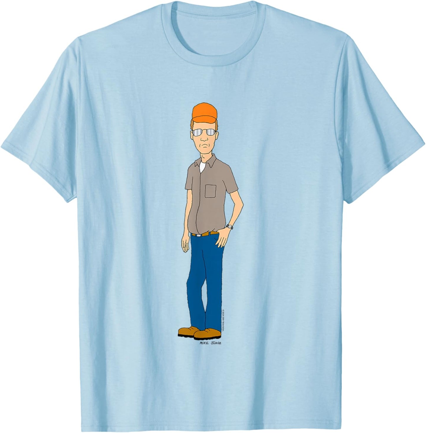 King Of The Hill Iconic Dale Gribble Cool Pose Big Portrait T-Shirt - T-Shirt | Light Blue