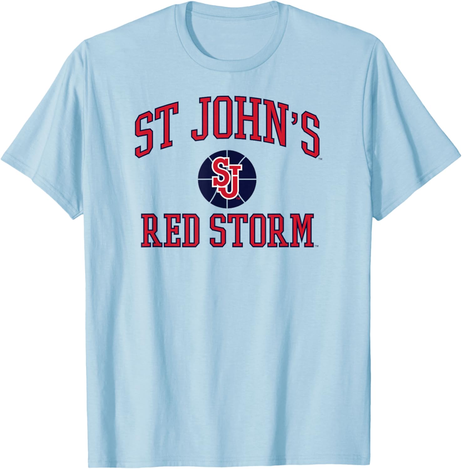St. John's Red Storm Basketball Screen Gray T-Shirt - T-Shirt | Light Blue