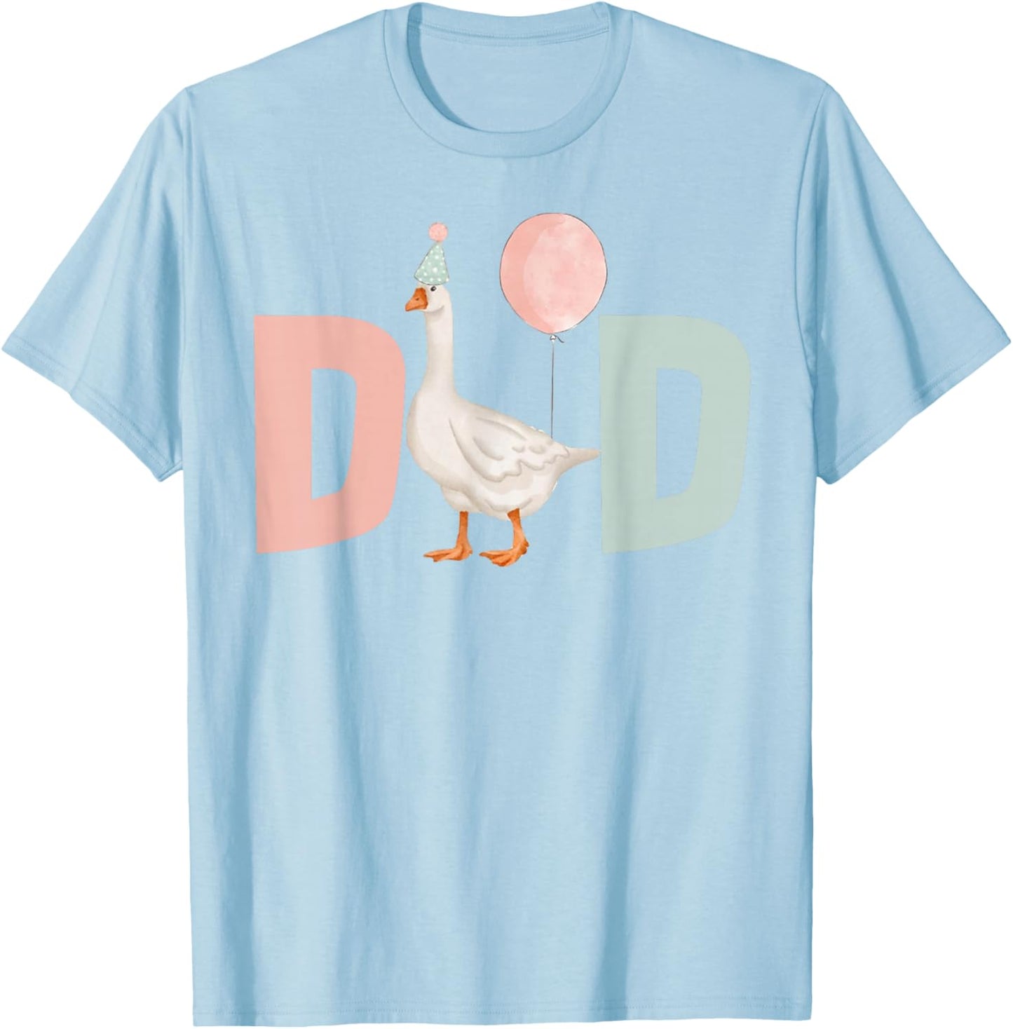 One Silly Goose Dad 1st First Birthday Family Matching Party T-Shirt - T-Shirt | Light Blue