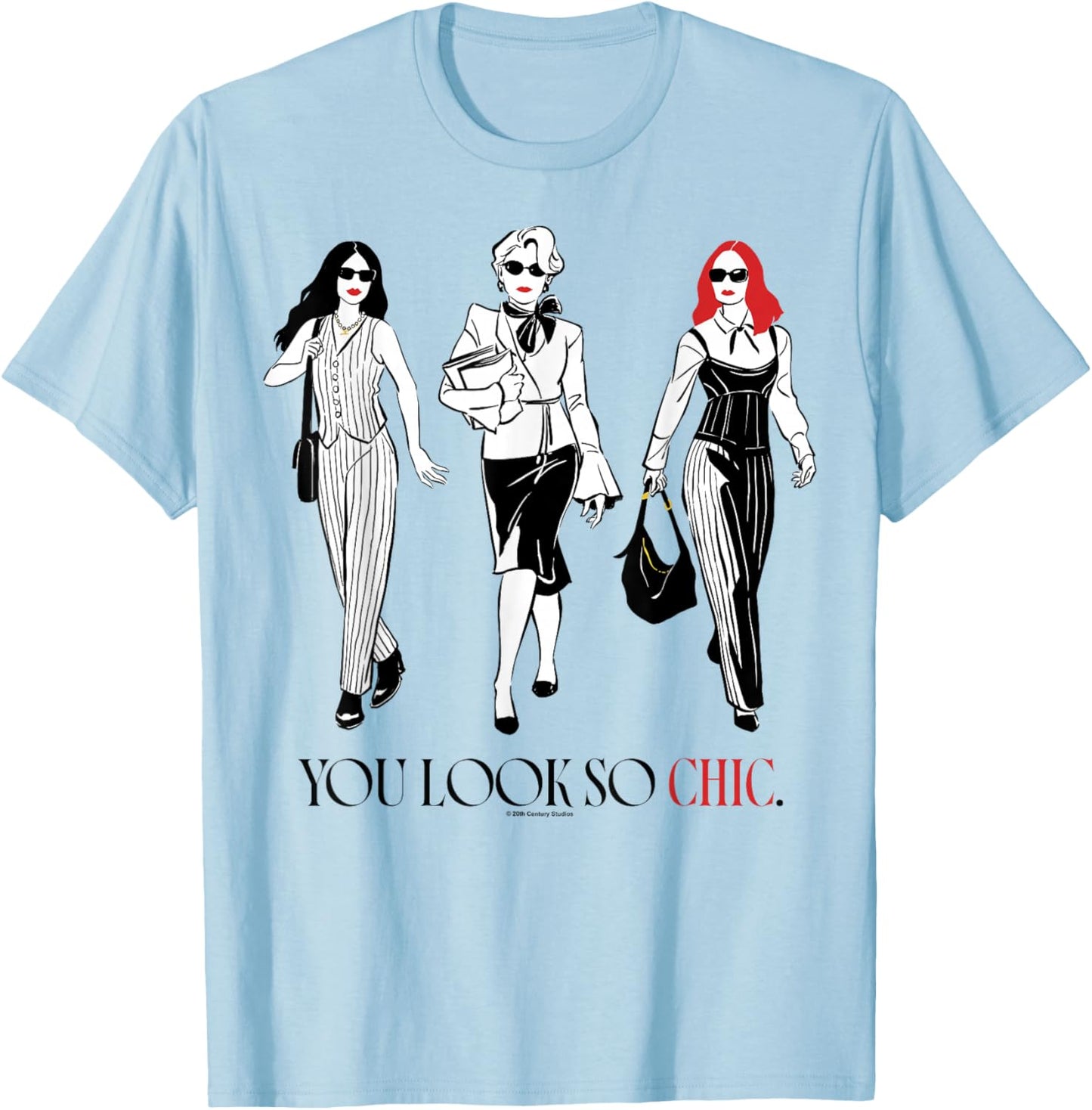 The Devil Wears Prada 2 You Look So Chic Miranda Andy Emily T-Shirt - T-Shirt | Light Blue