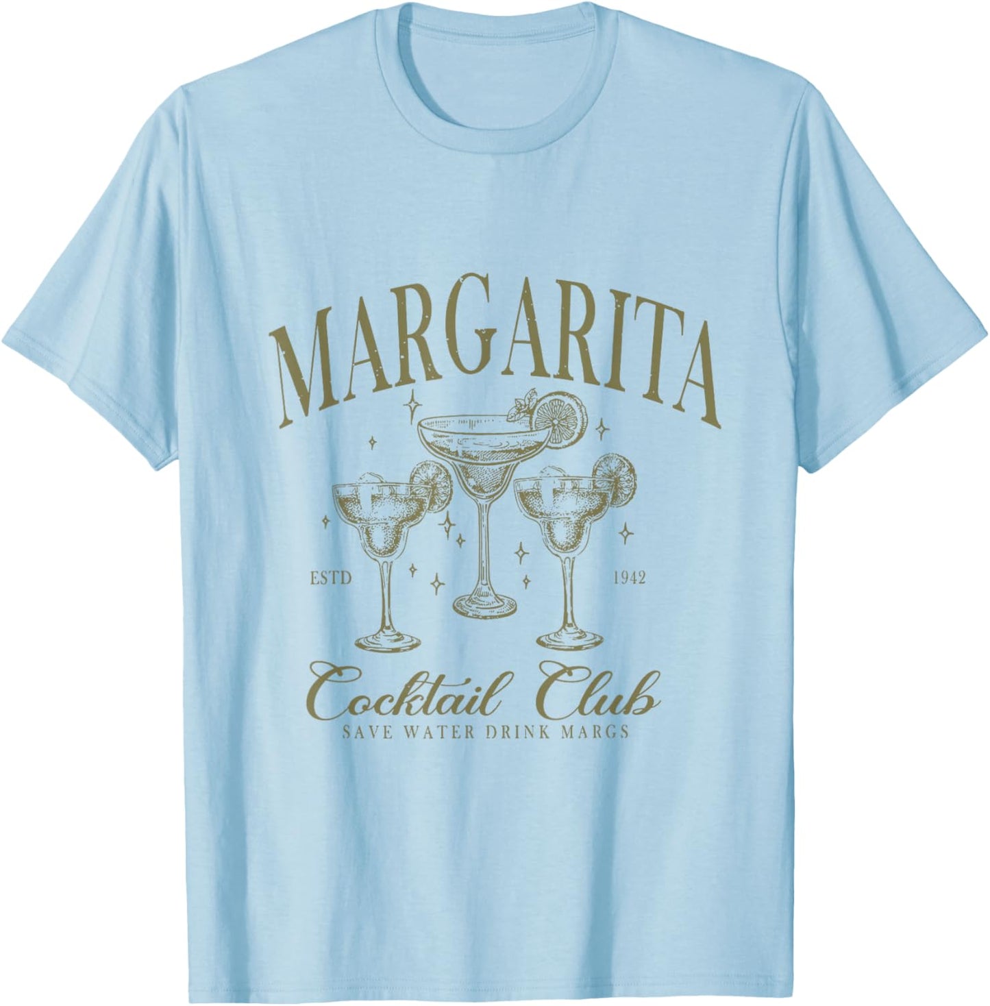 Margarita Cocktail Club T-Shirt - T-Shirt | Light Blue