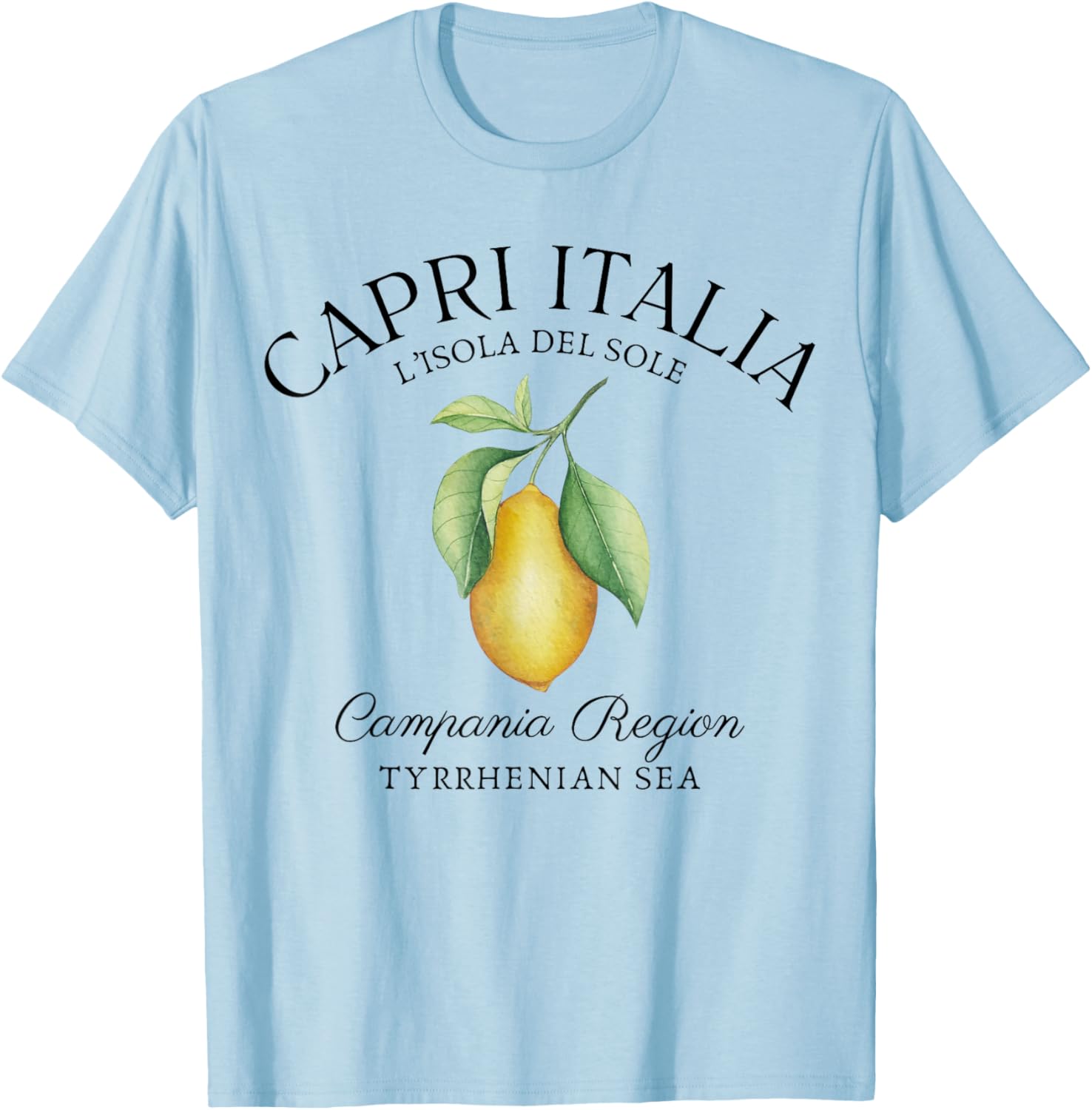 Amalfi Coast Italy Sorrento Capri Lemons Southern T-Shirt - T-Shirt | Light Blue