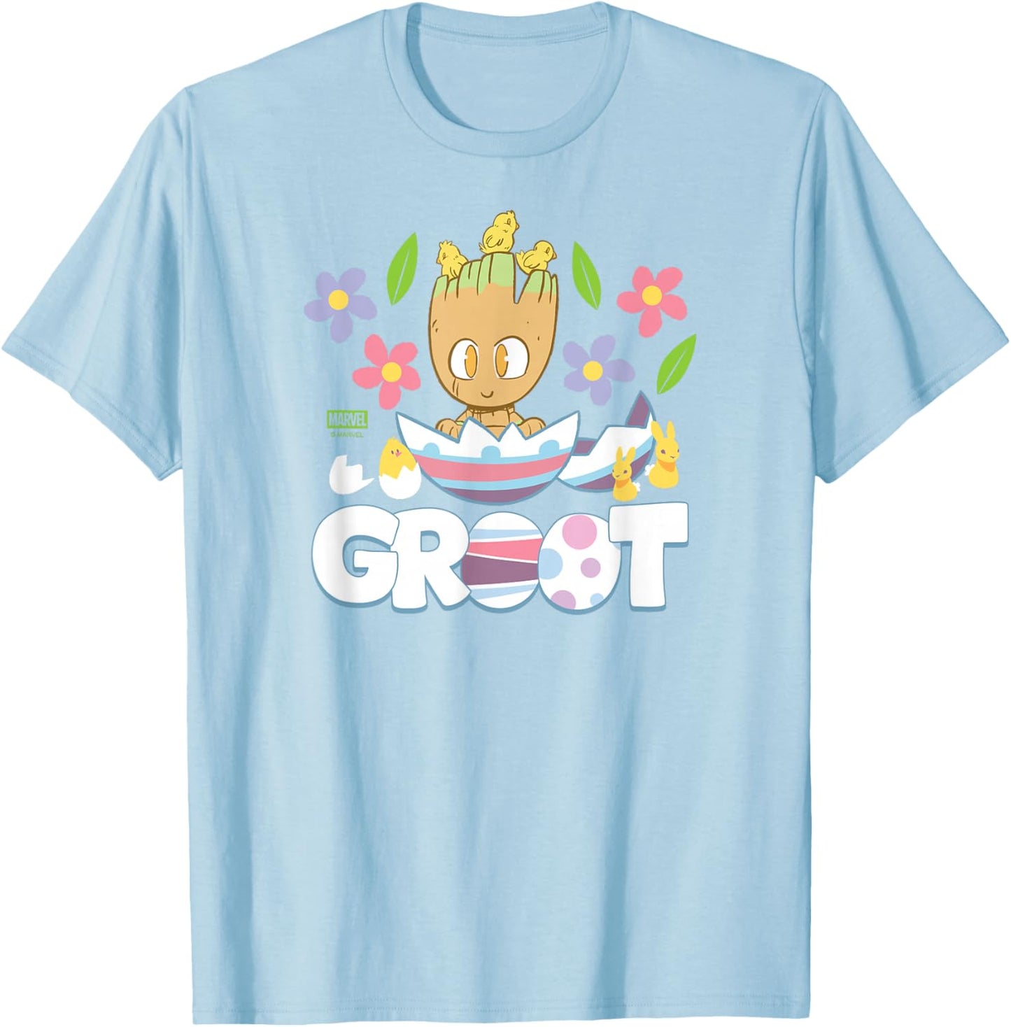 Guardians of The Galaxy - Groot - Easter Eggs T-Shirt - T-Shirt | Light Blue