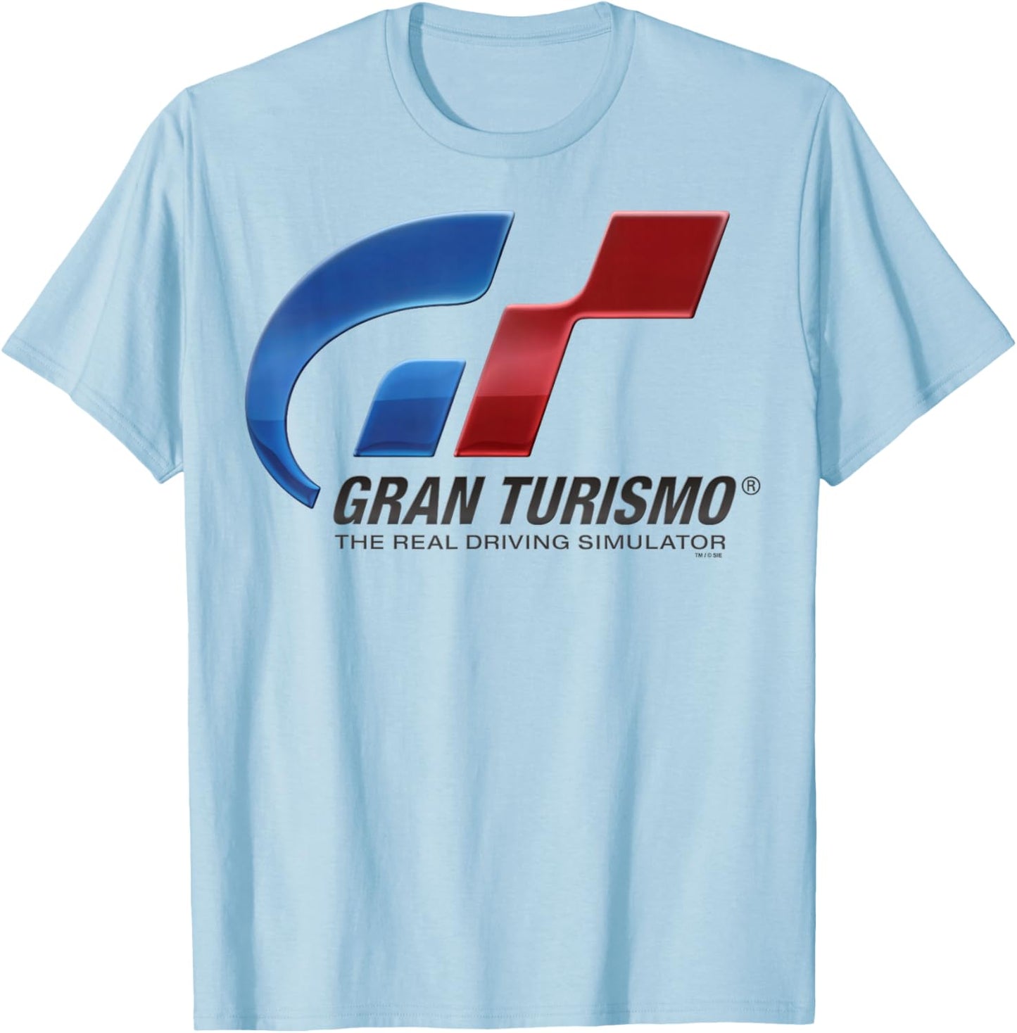 PlayStation Gran Turismo The Real Driving Simulator Logo T-Shirt - T-Shirt | Light Blue