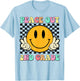 Peace Out 2nd Grade Teacher Retro Smile Last Day Of School Women Girls Kids T-Shirt - T-Shirt | Light Blue