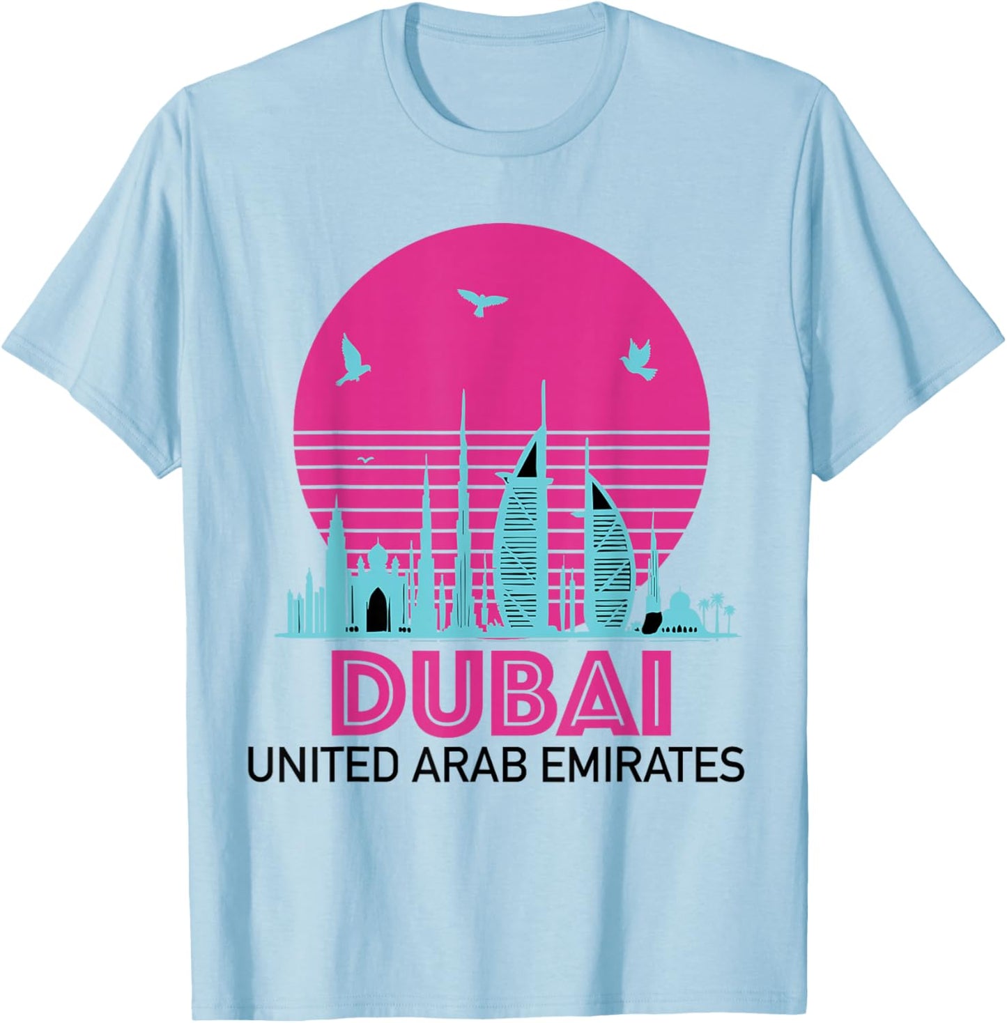 Souvenirs From Dubai UAE United Arab Emirate Reminder T-Shirt - T-Shirt | Light Blue