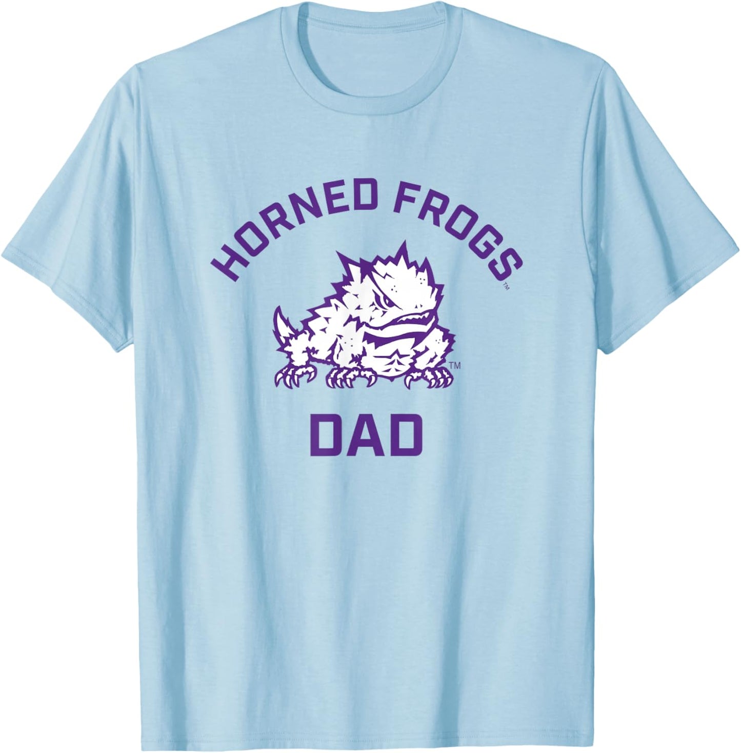 TCU Horned Frogs Arched Dad T-Shirt - T-Shirt | Light Blue