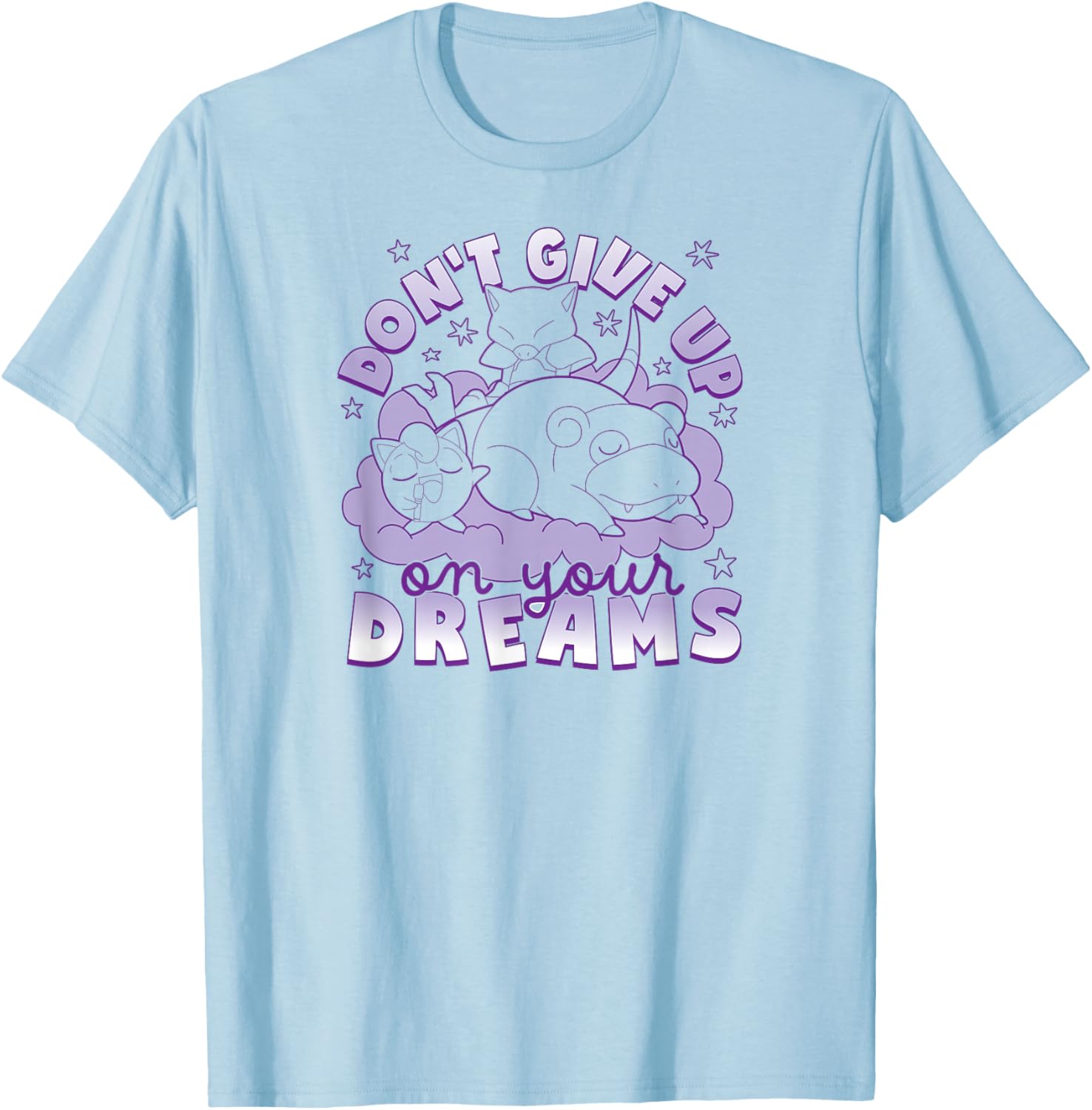 Pokémon - Jigglypuff Abra Slowpoke Psychic Type Dreams T-Shirt - T-Shirt | Light Blue