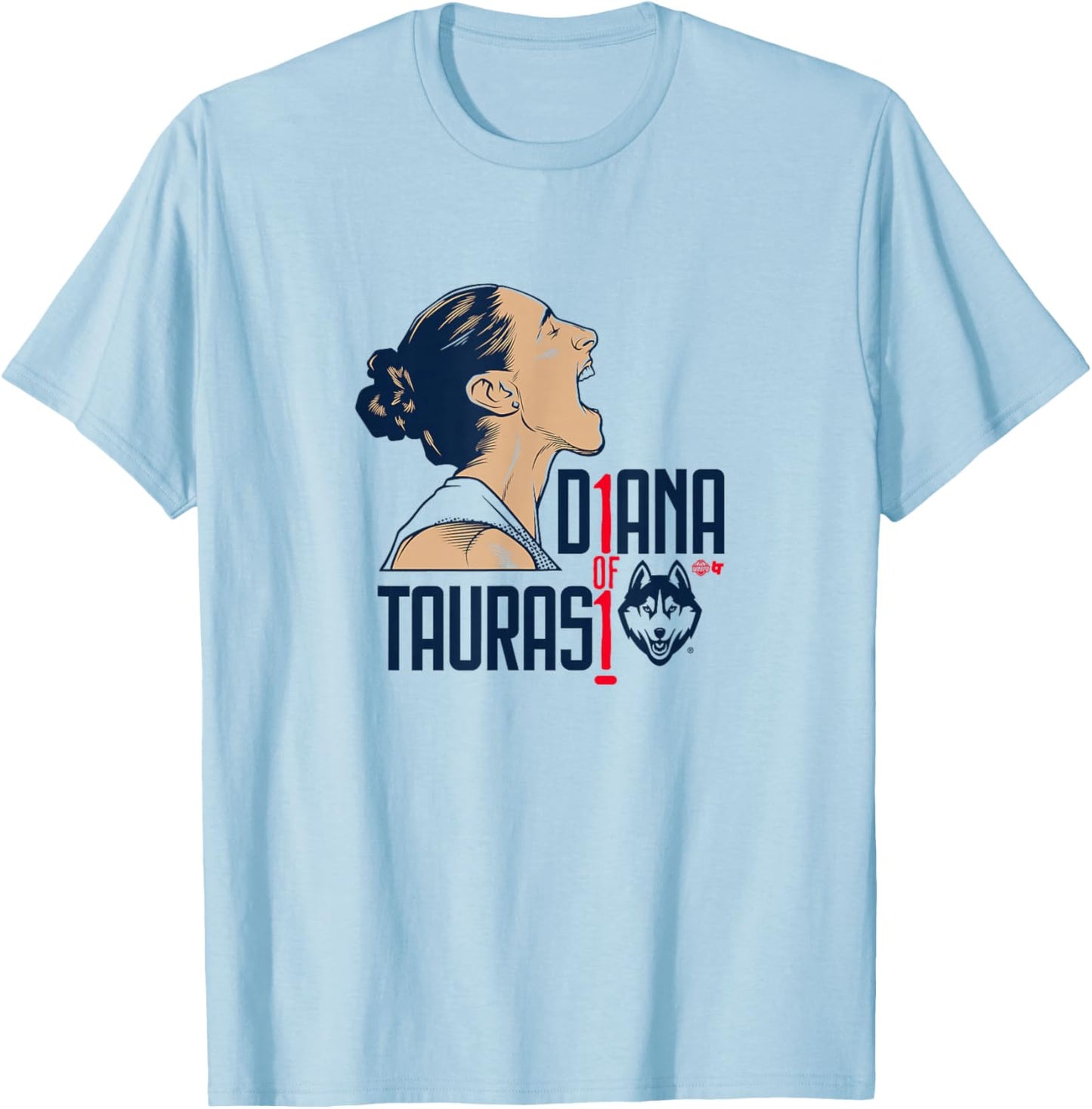Diana Taurasi - 1 of 1 - UConn Huskies Basketball T-Shirt - T-Shirt | Light Blue