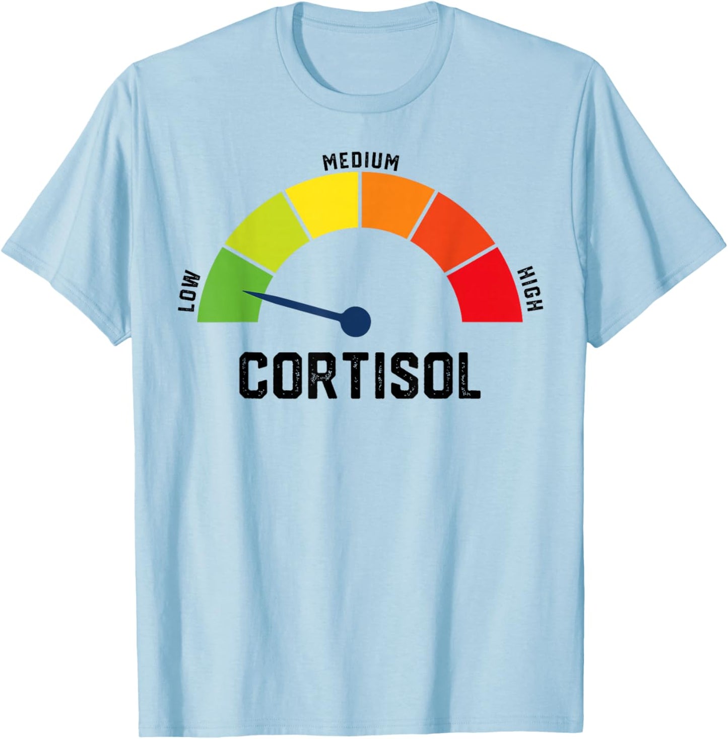Low Cortisol Levels v Meme T-Shirt - T-Shirt | Light Blue