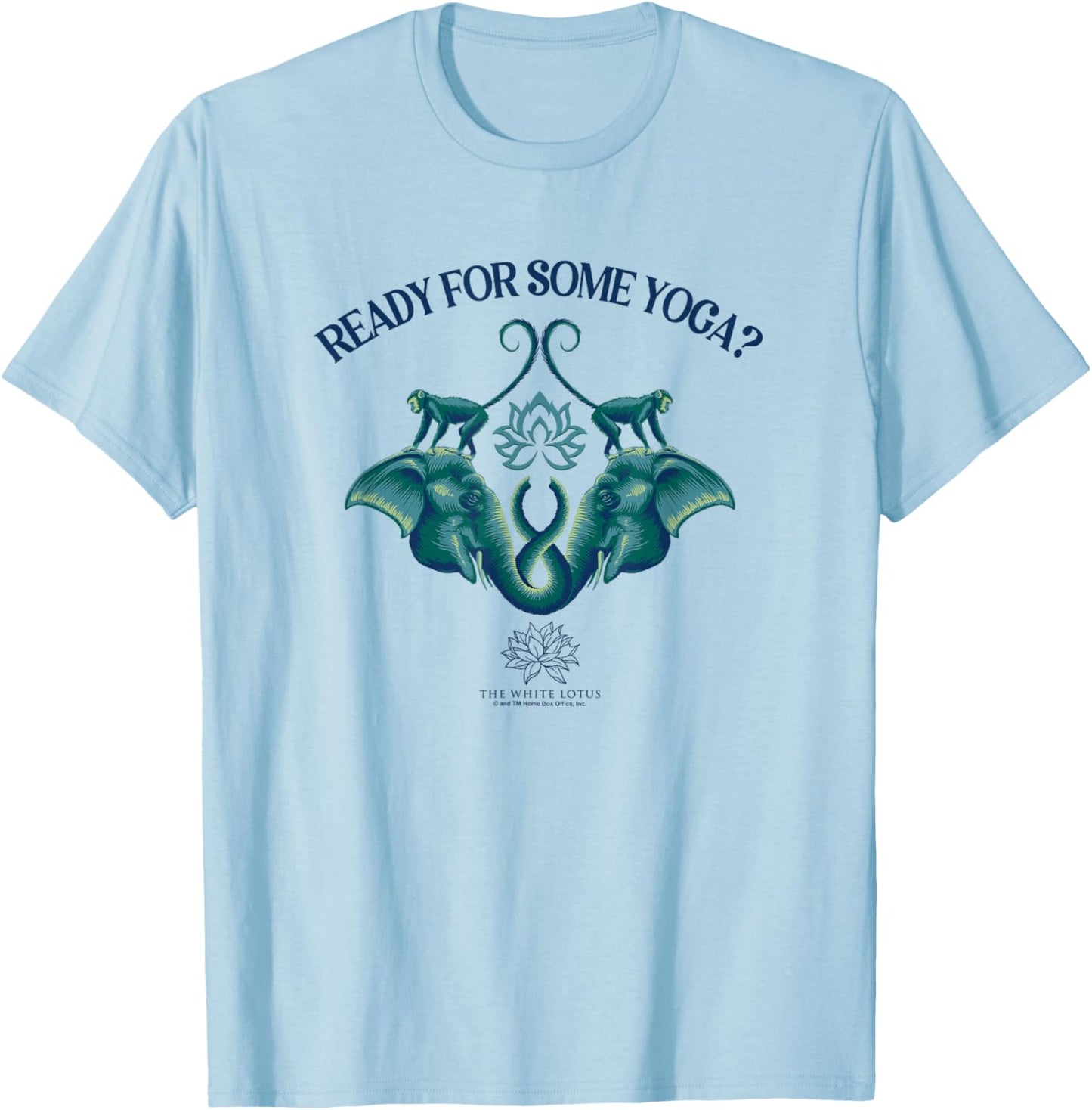 The White Lotus HBO Original Series Yoga T-Shirt - T-Shirt | Light Blue