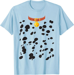 Dalmatian Dog Costume Dalmatian Dots Puppy Print Halloween T-Shirt - T-Shirt | Light Blue