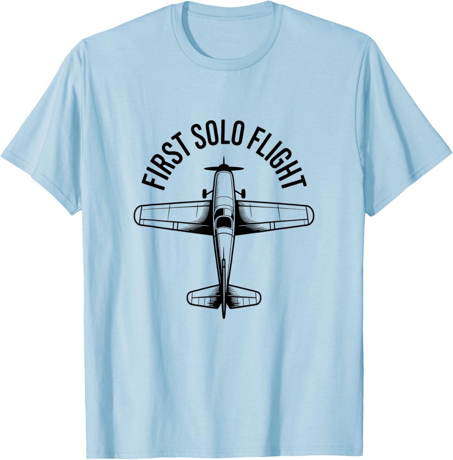 First Solo Flight Student Pilot Aviation Training T-Shirt - T-Shirt | Light Blue