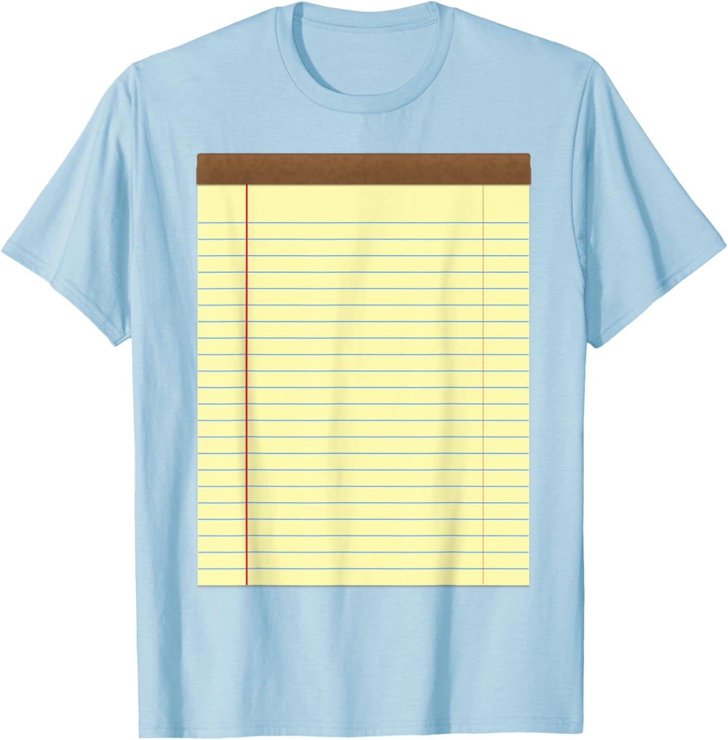 Yellow Pad Lined Notebook Couple Group Halloween Costume T-Shirt - T-Shirt | Light Blue