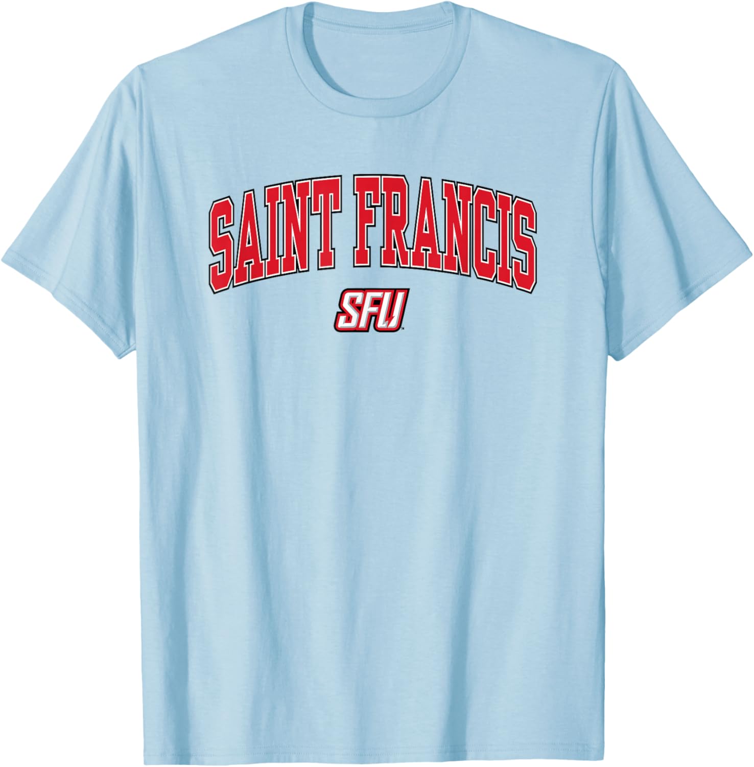 Saint Francis Red Flash Arch Over Officially Licensed T-Shirt - T-Shirt | Light Blue