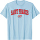 Saint Francis Red Flash Arch Over Officially Licensed T-Shirt - T-Shirt | Light Blue