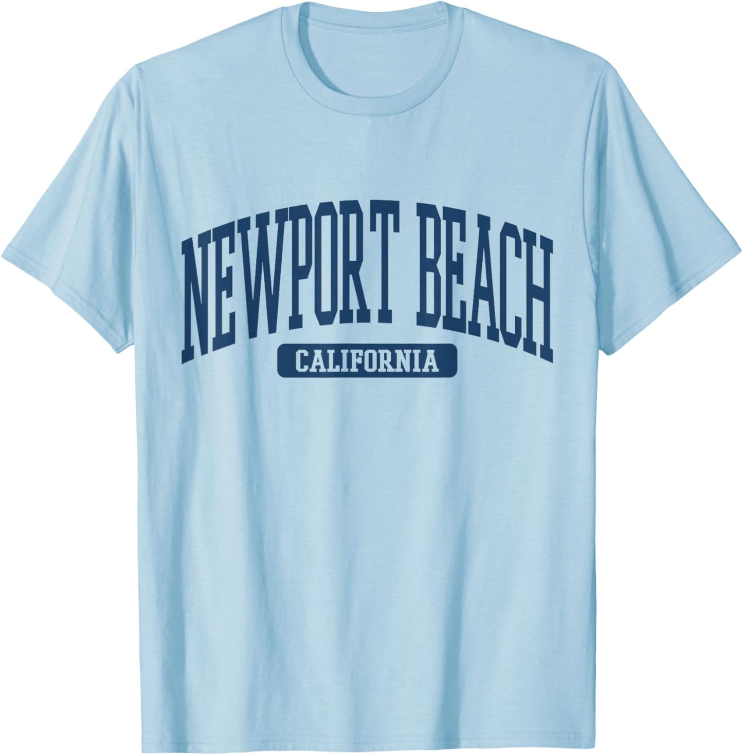 Newport Beach California Souvenir Beach Classic, Retro T-Shirt - T-Shirt | Light Blue