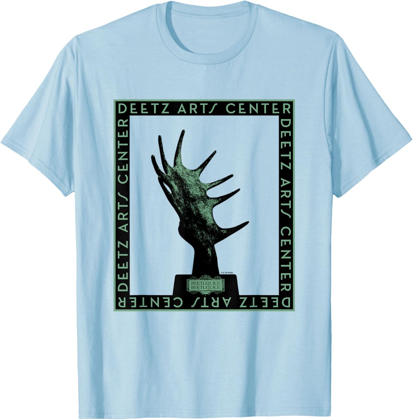 Beetlejuice Beetlejuice Deetz Arts Center Poster T-Shirt - T-Shirt | Light Blue