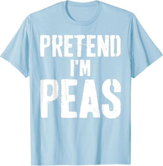 Lazy Easy Halloween Costume Pretend I'm Peas T-Shirt - T-Shirt | Light Blue