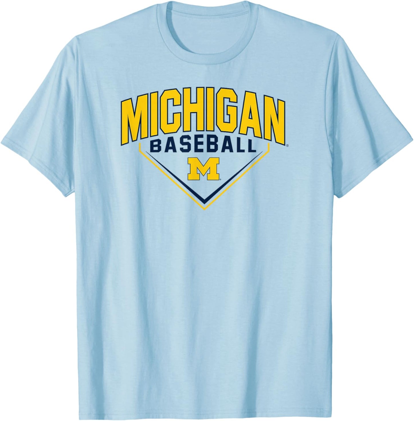 Michigan Wolverines Baseball Bullpen Logo T-Shirt - T-Shirt | Light Blue