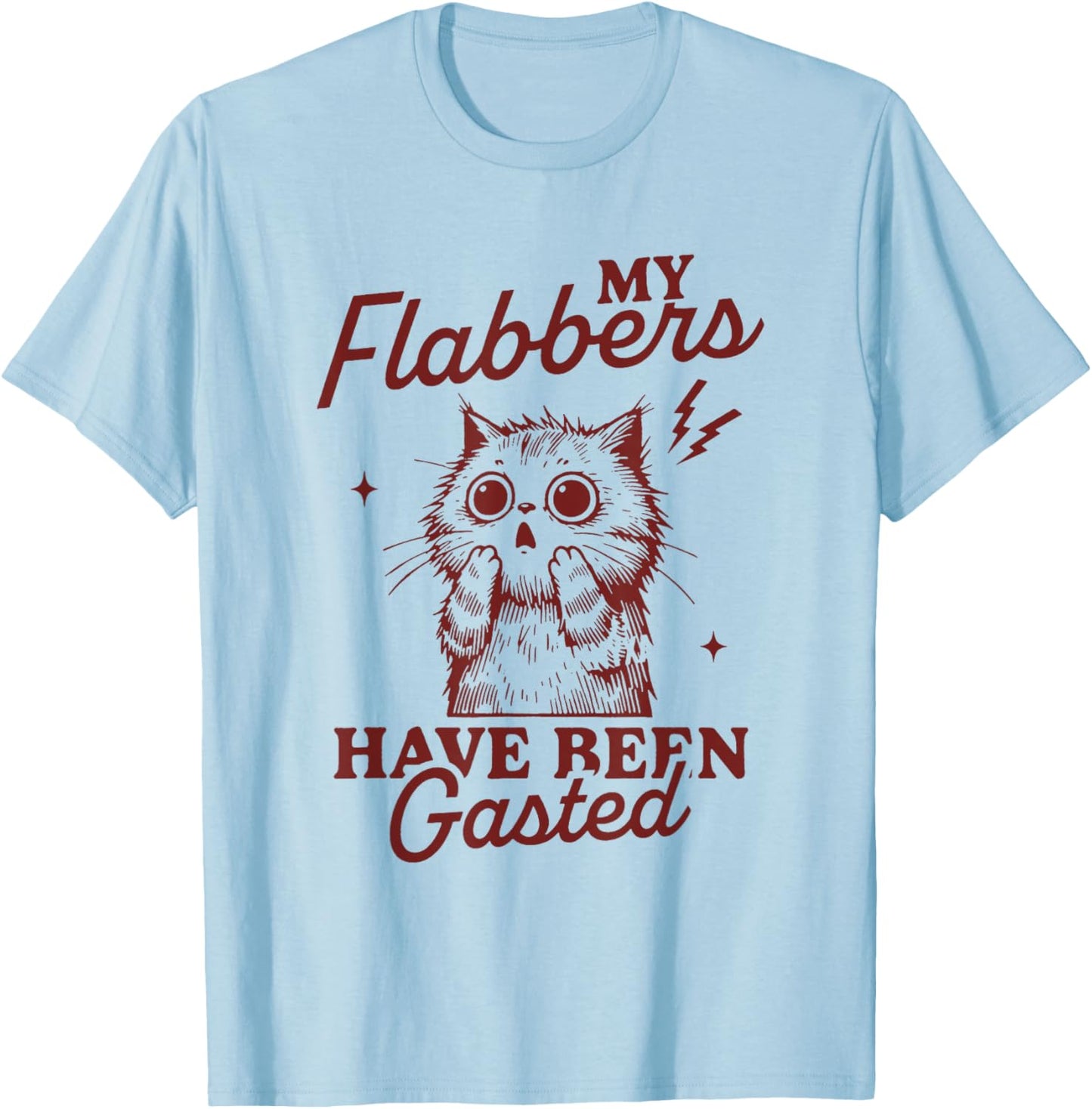My Flabbers Have Been Gasted Cute Cat Women T-Shirt - T-Shirt | Light Blue