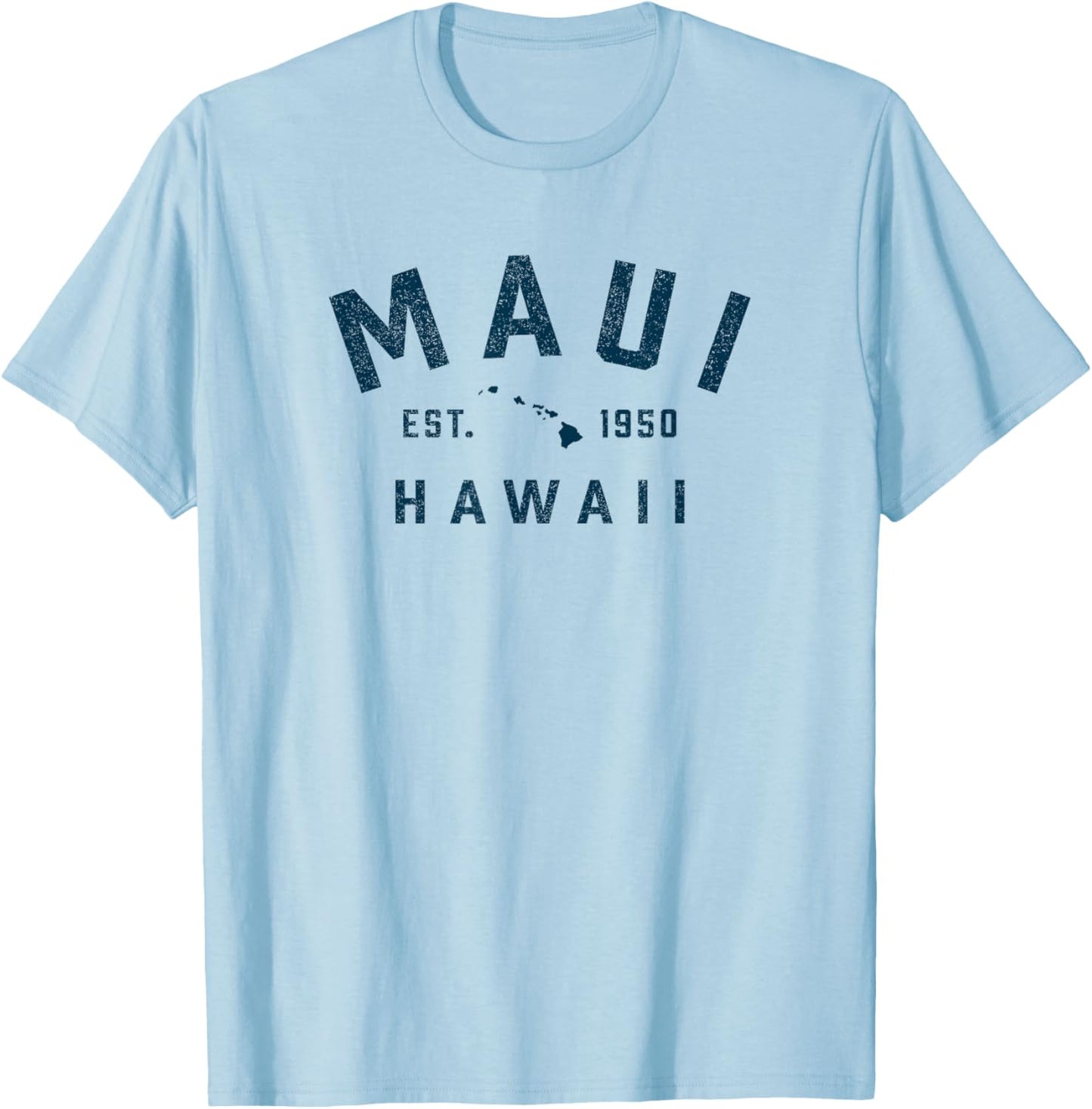 Vintage Maui Hawaii Souvenir Retro Preppy Throwback Hawaiian T-Shirt - T-Shirt | Light Blue